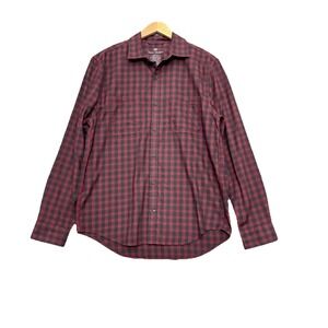 Mack Weldon Men's‎ Shirt M Flannel Button Coolmax Plaid Merino Wool Blend Cabin